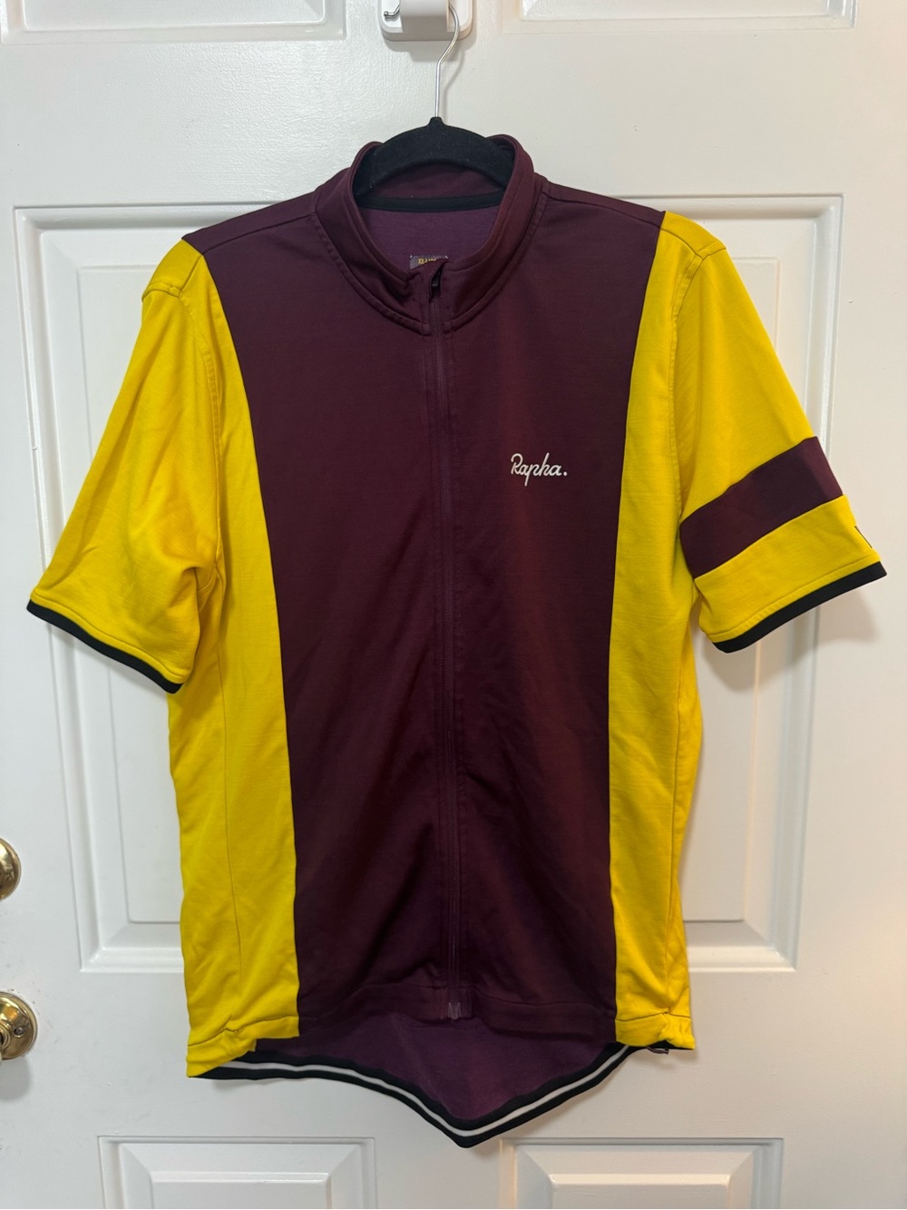Rapha Trade Team Jersey Yellow Maroon Size XXL